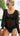 Angel Wings Openwork Scoop Neck Long Sleeve Cover - Up - La Dolce Fiona
