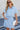 Drawstring Collared Neck Short Sleeve Denim Dress - La Dolce Fiona