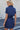 Drawstring Collared Neck Short Sleeve Denim Dress - La Dolce Fiona