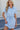 Drawstring Collared Neck Short Sleeve Denim Dress - La Dolce Fiona