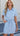 Drawstring Collared Neck Short Sleeve Denim Dress - La Dolce Fiona