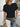 Hollow Out Waffle Knit Short Sleeve T-Shirt - La Dolce Fiona