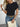 Hollow Out Waffle Knit Short Sleeve T-Shirt - La Dolce Fiona