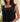 Lace - Trimmed Eyelet Square Neck Top - La Dolce Fiona