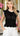 Openwork Contrast Trim Ruffled Cap Sleeve Knit Top - La Dolce Fiona