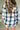 Plaid Snap Down Long Sleeve Top and Shorts Lounge Set - La Dolce Fiona