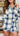 Plaid Snap Down Long Sleeve Top and Shorts Lounge Set - La Dolce Fiona