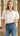 And The Why Plain Satin Puff Shirring V Neck Blouse Top - La Dolce Fiona