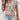 Printed Notched Short Sleeve Blouse - La Dolce Fiona
