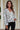 Printed V - Neck Balloon Sleeve Peplum Blouse - La Dolce Fiona