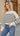 Round Neck Striped Lantern Sleeve Sweater - La Dolce Fiona