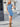 Ruffled Button Up Cap Sleeve Denim Dress - La Dolce Fiona