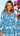 Ruffled Printed Notched Long Sleeve Dress - La Dolce Fiona